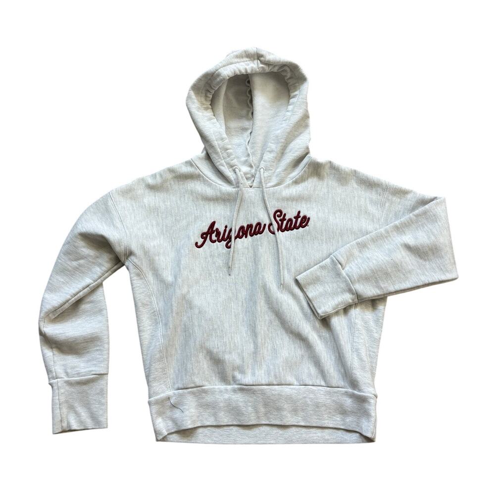 COLLEGIATE Champion Reverse Weave Hoodie – ASU Drop Shoulder – Women’s S